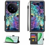 Aroepurt Funda Compatible para Vivo X200 Ultra V2454Da V2454A Funda Case Carcasa Soporte [con lámina Protectora HD de dureza 9H] [Bloqueo RFID][Efecto de refracción] LPT-HTT