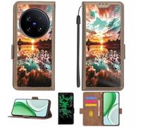 Aroepurt Funda Compatible para Vivo X200 Ultra V2454Da V2454A Funda Case Carcasa Soporte [con lámina Protectora HD de dureza 9H] [Bloqueo RFID][Efecto Luminoso Oscuro] LPT-FJ