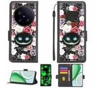 Aroepurt Funda Compatible para Vivo X200 Ultra V2454Da V2454A Funda Case Carcasa Soporte [con lámina Protectora HD de dureza 9H] [Bloqueo RFID][Efecto Luminoso Oscuro] LPT-LZM