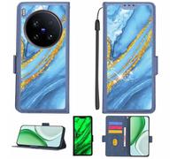 Aroepurt Funda Compatible para Vivo X200 Ultra V2454Da V2454A Funda Case Carcasa Soporte [con lámina Protectora HD de dureza 9H] [Bloqueo RFID][Purpurina Dorada + Brillante] LPT-LDL