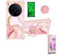 Aroepurt Funda Compatible para Vivo X200 Ultra V2454Da V2454A Funda Case Carcasa Soporte Cover [con 9H Dureza HD Protector Pantalla] PC + Silicona Soporte JSF-FDL