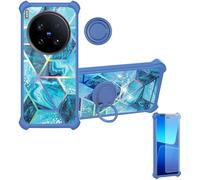 Aroepurt Funda Compatible para Vivo X200 Ultra V2454Da V2454A Funda Case Carcasa Soporte Cover [con 9H Dureza HD Protector Pantalla] PC + Silicona Soporte IMDL-LS