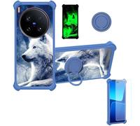 Aroepurt Funda Compatible para Vivo X200 Ultra V2454Da V2454A Funda Case Carcasa Soporte Cover [con 9H Dureza HD Protector Pantalla] PC + Silicona Soporte YGL-LAN
