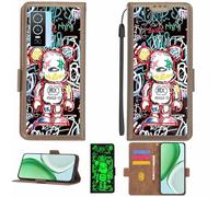 Aroepurt Funda Compatible para Vivo Y76 5G Funda Case Carcasa Soporte [con lámina Protectora HD de dureza 9H] [Bloqueo RFID][Efecto Luminoso Oscuro] LPT-MXX