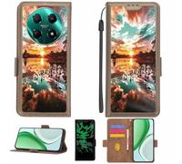 Aroepurt Funda Compatible para Wiko Hi Enjoy 70 Pro 5g Funda Case Carcasa Soporte [con lámina Protectora HD de dureza 9H] [Bloqueo RFID][Efecto Luminoso Oscuro] LPT-FJ
