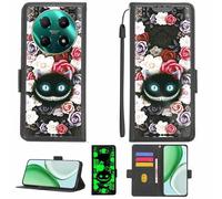 Aroepurt Funda Compatible para Wiko Hi Enjoy 70 Pro 5g Funda Case Carcasa Soporte [con lámina Protectora HD de dureza 9H] [Bloqueo RFID][Efecto Luminoso Oscuro] LPT-LZM