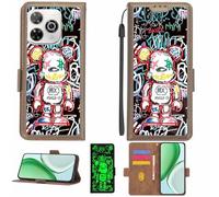 Aroepurt Funda Compatible para Wiko Hi Enjoy 80 Pro Funda Case Carcasa Soporte [con lámina Protectora HD de dureza 9H] [Bloqueo RFID][Efecto Luminoso Oscuro] LPT-MXX