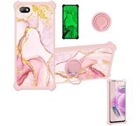 Aroepurt Funda Compatible para Zte Blade A33 Core Case Carcasa Soporte Cover [con 9H Dureza HD Protector Pantalla] PC + Silicona Soporte JSF-FDL