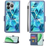 Aroepurt Funda Compatible para ZTE Blade A36 Z2472 Funda Case Carcasa Soporte Cover [con 9H Dureza HD Protector Pantalla][Bloqueo RFID][Farbenfrohes reflektiertes Licht] PTL-LS