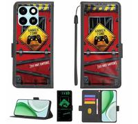 Aroepurt Funda Compatible para ZTE Blade A55 Z2450 Funda Case Carcasa Soporte [con lámina Protectora HD de dureza 9H] [Bloqueo RFID][Efecto Luminoso Oscuro] LPT-JGP