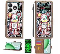 Aroepurt Funda Compatible para Zte Blade V60 Smart Funda Case Carcasa Soporte [con lámina Protectora HD de dureza 9H] [Bloqueo RFID][Efecto Luminoso Oscuro] LPT-MXX