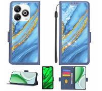 Aroepurt Funda Compatible para Zte Blade V60 Smart Funda Case Carcasa Soporte [con lámina Protectora HD de dureza 9H] [Bloqueo RFID][Purpurina Dorada + Brillante] LPT-LDL