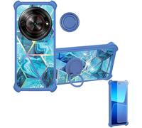 Aroepurt Funda Compatible para ZTE Nubia Focus 2 Ultra 5G Funda Case Carcasa Soporte Cover [con 9H Dureza HD Protector Pantalla] PC + Silicona Soporte IMDL-LS