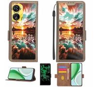 Aroepurt Funda Compatible para ZTE Nubia Neo 3 5G Funda Case Carcasa Soporte [con lámina Protectora HD de dureza 9H] [Bloqueo RFID][Efecto Luminoso Oscuro] LPT-FJ