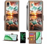 Aroepurt Funda Compatible para ZTE Optus X Start 3 Funda Case Carcasa Soporte [con lámina Protectora HD de dureza 9H] [Bloqueo RFID][Efecto Luminoso Oscuro] LPT-FJ