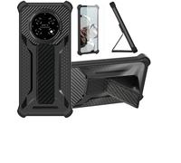 Aroepurt Funda para Energizer H67g Funda Carcasa Case Cover [con Protector de Pantalla de Cristal Templado] Híbrida [Soporte Plegable Magnético] [Esmerilado antihuellas] Negro