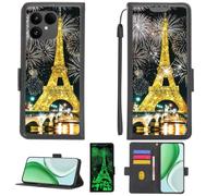 Aroepurt Funda para Fairphone Gen. 6+Plus PTH-TT | Con funda Fairphone Gen 6+Plus [1 protector de pantalla de vidrio] [bloqueo RFID] [purpurina dorada + luminoso]