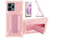Aroepurt Funda para SPC Discovery Pro Funda Carcasa Case Cover [con Protector de Pantalla de Cristal Templado] Híbrida [Soporte Plegable Magnético] [Esmerilado antihuellas] Rosa