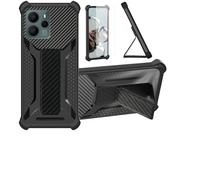Aroepurt Funda para SPC Discovery Pro Funda Carcasa Case Cover [con Protector de Pantalla de Cristal Templado] Híbrida [Soporte Plegable Magnético] [Esmerilado antihuellas] Negro