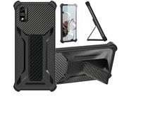 Aroepurt Funda para SPC Smart Ultimate Funda Carcasa Case Cover [con Protector de Pantalla de Cristal Templado] Híbrida [Soporte Plegable Magnético] [Esmerilado antihuellas] Negro
