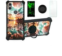 Aroepurt Funda para Xiaomi Mi Mix 3 5g Funda Compatible con Xiaomi Mi Mix 3 5g Case Carcasa [con 9H Dureza HD Protector Pantalla] PC + Silicona Soporte YGH-FJ