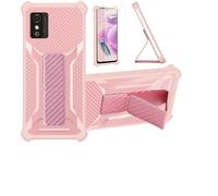 Aroepurt Funda para Zte Blade L9 Funda Carcasa Case Cover [con Protector de Pantalla de Cristal Templado] Híbrida [Soporte Plegable Magnético] [Esmerilado antihuellas] Rosa
