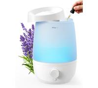 AROEVE 2,5 L Llenado Superior Humidificador, 25h de Duración, 25 dB | Difusor de Aceites Esenciales,7 LED Ajustables, Salida de Niebla Ultrasónica 250 ml/h, para Bebé, Plantas & Hogar