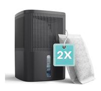 AROEVE 2 Packs x 450g（900g）Deshumidificador, 1000 ml Capacidad | Caja Reutilizable, 2 Recambios. Absorbe Humedad&Olores,Depósito Visible,Eco Sin Elec,Vaciado,Armarios,Baños,Dormitorios,RV.
