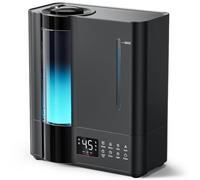 AROEVE 8L Humidificador de Aire Fría y Caliente Grandes Espacios Top-Fill | 60H/25dB Silencioso, Difusor Aromas, Higrostato Inteligente, Luz Ambiente 7 Colores para Bebé Niños Plantas Alivio Rápido