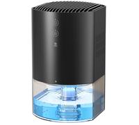 AROEVE Deshumificadores De Humedad 990ml, Deshumificadores Silencioso Para Dormitorio Con 7 Luces De Color, Apagado Automático, Protector De Descongelación, Deshumidificador De Uso 24H Para Casa