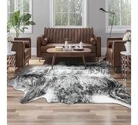 AROGAN Western Decor - Alfombra de piel de vaca sintética, 6 x 7 pies, alfombra de piel de vaca de alta calidad, alfombra resistente con estampado de vaca para decoración de pared, alfombra occidental