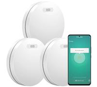 Aroha Smart Connect Detector de Humo WiFi - Batería de 10 Años - Alarma de Incendios Inteligente con Tuya & Smartlife App - Sensor de Humo - 3 Piezas
