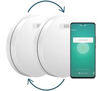 Aroha Smart & Link Detector de Humo Interconectado con WiFi - Batería de 10 Años - Alarma de Incendios con Tuya & Smartlife App - 2 Piezas