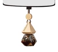 Aroma de vehículo, botella colgante, recipiente de perfume compacto, difusor de aceite recargable, decoración estética de cabina, suministro de fragancia portátil, elegante adorno de vidrio para el