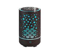 Aroma Diffuser - Compact Essential Oil Vaporizer, Ultrasonic Cool Mist Humidity Enhancer with Timer Setting Control and Soft Ambient Glow Option, Air Freshening Circulation Feature, Ideal for Bedroom