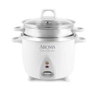 Aroma Housewares ARC-757-1SG - Arrocera y vaporera de alimentos, 14 tazas (cocinada), 3 cuartos de galón, funcionamiento con un solo toque, modo automático de mantener caliente, color blanco