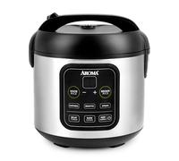 Aroma Housewares ARC-994SB - Olla de arroz y granos de cocción lenta, vapor, avena, risotto, 8 tazas cocidas/4 tazas sin cocinar/2 cuartos de galón, acero inoxidable