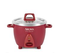Aroma Housewares Select ARC-753SGR - Juego de 6 tazas (cocidas, acero inoxidable, 1,2 qt, con olla interior sin recubrimiento), color rojo