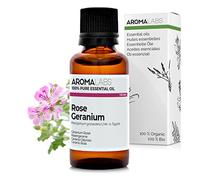 Aroma Labs - Geranio Rosa - Aceite Esencial Orgánico - Quimiotipado y Certificado AB - 30 mL