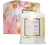 Aroma Naturals Vela perfumada, velas de aromaterapia para el hogar, velas de regalo para mujeres, velas decorativas en vidrio, cera de soja natural, 35 horas de tiempo de combustión (rosa de