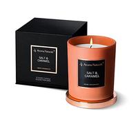 Aroma Naturals Velas de Lujo, Velas de Aroma Natural de Cera de Soja, Aroma para el Hogar, Regalo Decorativo, 35 Horas de Quemado (Sal y Caramelo)