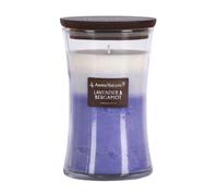 Aroma Naturals Velas perfumadas de 3 capas, Vela grande de 21.52 oz con reloj de arena, Vela de cera de soja natural, quema hasta 100 horas (Lavanda y Bergamota)