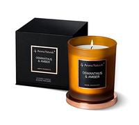 Aroma Naturals - Velas perfumadas, velas de cera de soja natural con tiempo de combustión de 35 horas, regalo decorativo de fragancia para el hogar, frasco mediano (Osmanthos y Ámbar)