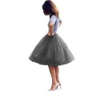 AromaHua Enagua de tutú Ballet Bubble Faldas de Carnaval Cancan tutú 5 Capas de Tul Faldas de tutú para Disfraces Faldas de tutú Mujeres 50s Retro Rockabilly Carnival Party Enaguas Faldas