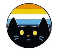 Aromantic-asexual Aroace Aromantic & Asexual Pride Rights Cat Kitten Flag Colors LGBTQ Cute Kawaii Rainbow Gay Lesbian Queer 1.2 pulgadas Pin Pin Pin de esmalte Pinstant, 1.2 Inches, Esmalte, Esmalte