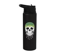 Aromantic Goteo Cráneo Horror Orgullo Mes Oscuro Est Stainless Steel Insulated Water Bottle