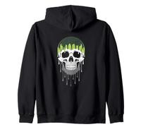 Aromantic Goteo Cráneo Horror Orgullo Mes Oscuro EST Sudadera con Capucha