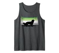Aromantic Pride Lindo Perro LGBT Aro Bandera Gay Amante De Las Mascotas Camiseta sin Mangas