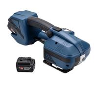 aromaoveite Máquina De Atar Eléctrica con Batería De 4000mah, para Flejes De PP/Pet De 1/2 A 5/8 Pulgadas,Flejadora Automatica Portátil con Pantalla LCD, Viene con 2 Baterías Singlebattery