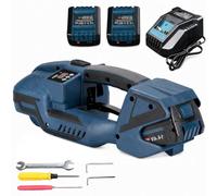aromaoveite Máquina De Flejado Eléctrica Portátil con Pantalla LCD,Flejadora Automática para Bandas PP/Pet De 1/2 A 5/8",Herramienta De Embalaje,Tensado Y Sellado para Logística Y Almacén dualbattery